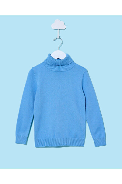 REDTAG بلوفر أزرق برقبة عالية للبنات