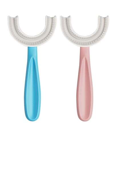 Arabest عبوة من فرش أسنان للأطفال على شكل حرف U من عمر 6 إلى 12 عامًا - رؤوس فرشاة من السيليكون الناعم الآمن غذائيًا