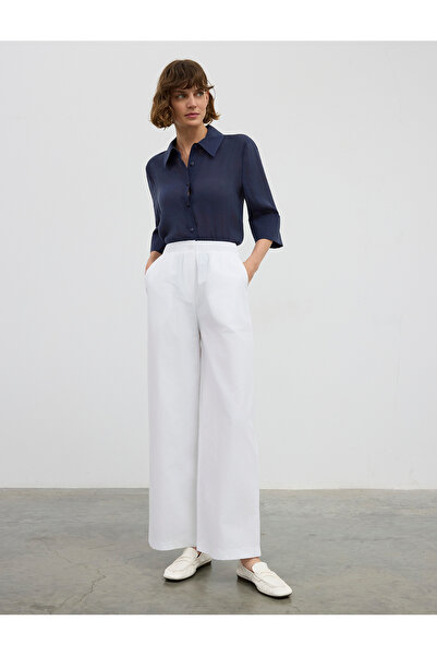 BGN workshop PANTALONI LARGI DE BUMBAC CU ELASTIC LA TIGLA