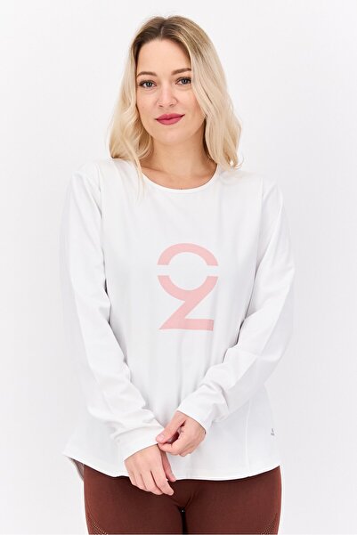 SKECHERS Women Sportswear Fit Long Sleeves Training Sweatshirt, White