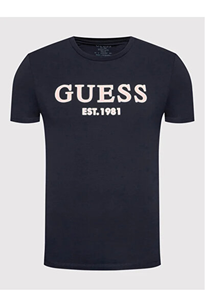 Guess - Navy T-Shirt Logo EST. 1981 Regular Fit