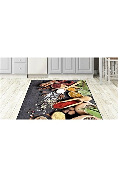 Sanlux Kitchen Rug, 80x150 cm, Multicolor-Grey, Spices