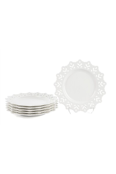 Mikasa Moor White 6-Piece Dessert Plate 20cm