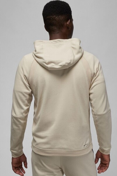 Nike Jordan Dri Fit Half Zip Sport Ανδρικό φούτερ με κουκούλα με κουκούλα με μισό φερμουάρ κρεμ