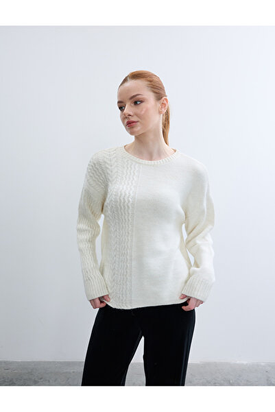 BGN workshop Sac Orgu Patterned Circular Neck Sweater