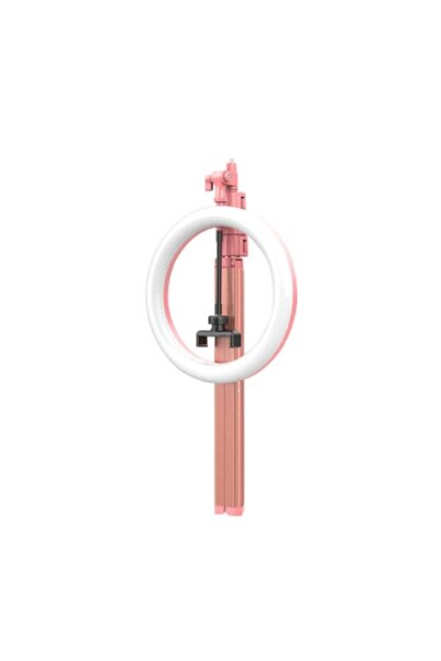 ulanzi Inel luminos LED roz pentru selfie cu suport și telecomandă