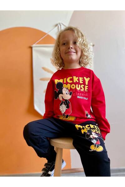 SÜSLÜ KİDS Character Printed Boys' Bottom and Top Set