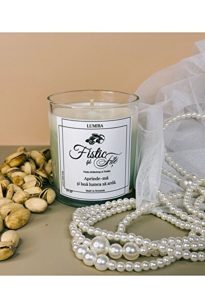 Lumira Candle Scented candle, Lumira, Pistachio and Fite, 210g, pistachio, heliotrope and tonka aroma