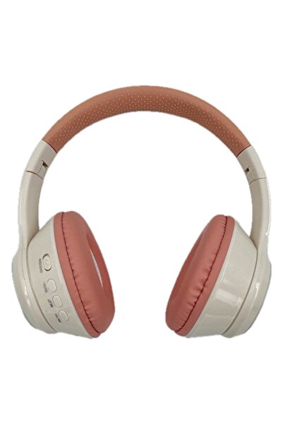 OEM Wireless Stereo Headphones Bluetooth 5.3, Foldable, Strong Bass, Built-in Mic, RGB (Pink-White)