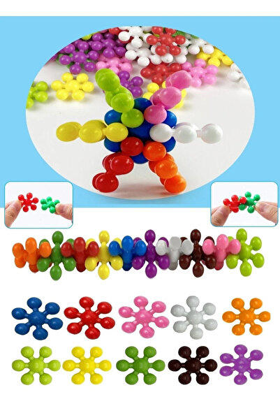 KoreHome 30 Parça Kar Tanesi Molekül Blok Puzzle Yapboz Eğitici Oyuncak