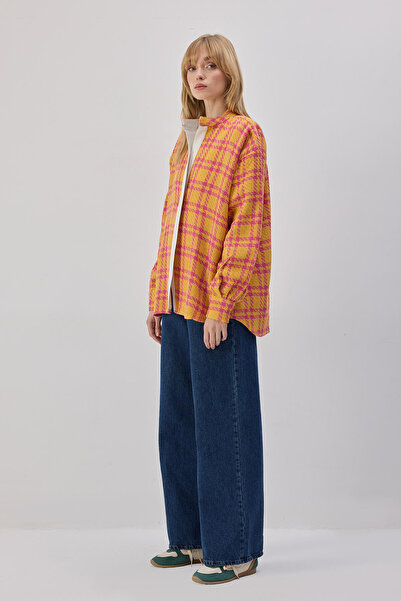 Touché Privé Plaid Printed Tweed Shirt