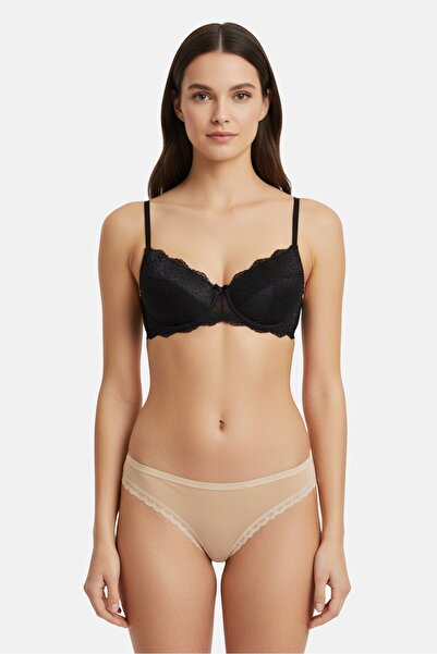 Calvin Klein Women Brand Logo Pull On Thong, Tan