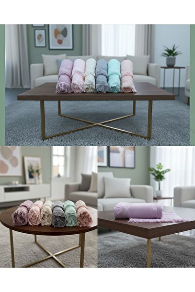 Fiesta Tekstil طقم مناشف مزخرفة من إيتامين مكون من 12 قطعة