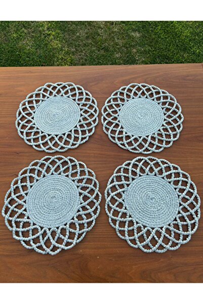 Home Inn Home Textile 4-Piece Wicker Look American Dining Set with Table and Runner