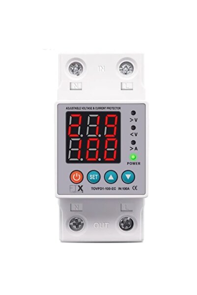 FUSIONTECHX Releu de protecție monofazat reglabil la supratensiune și subtens...