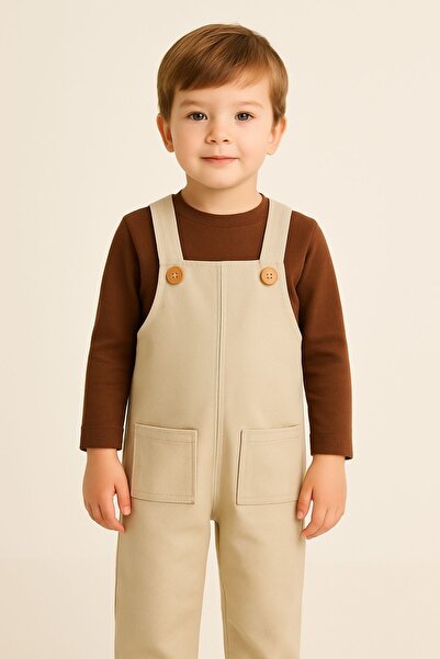 Montisu 100% Cotton Organic Unisex Salopet Woven Jumpsuit - Comfortable Soft Texture