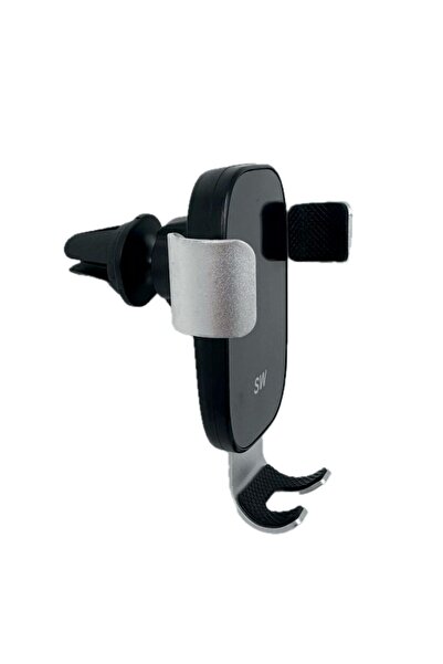 OEM Car phone holder, vent grille mount, gravity clamp, aluminum, 360° rotation, universal, black-silve