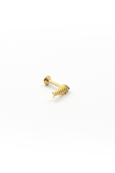 Sose Moda Gold Balık Kılçığı Tragus Helix Piercing – Şık Tasarım, Anti Alerji...