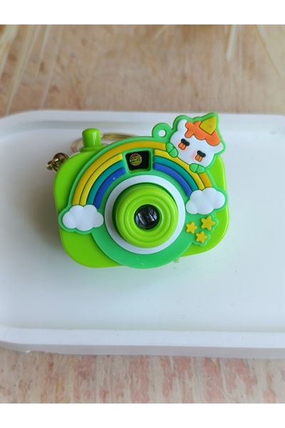 PileaD Tavşan Figürlü Duvara Yansıtmalı Fotoğraf Makinesi Anahtarlık Çanta Sü...