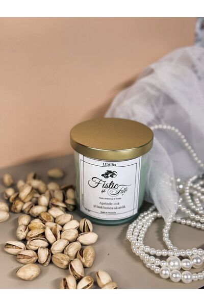 Lumira Candle Scented candle, Lumira, Pistachio and Fite, 210g, pistachio, heliotrope and tonka aroma