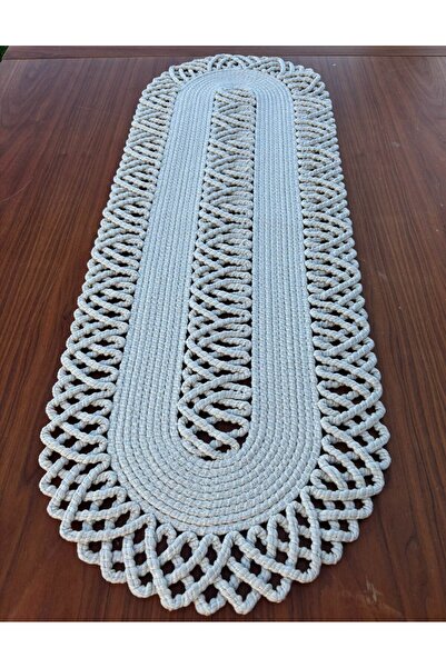 Home Inn Home Textile 1 Piece Wicker Look Decorative Runner Stain Resistant W...