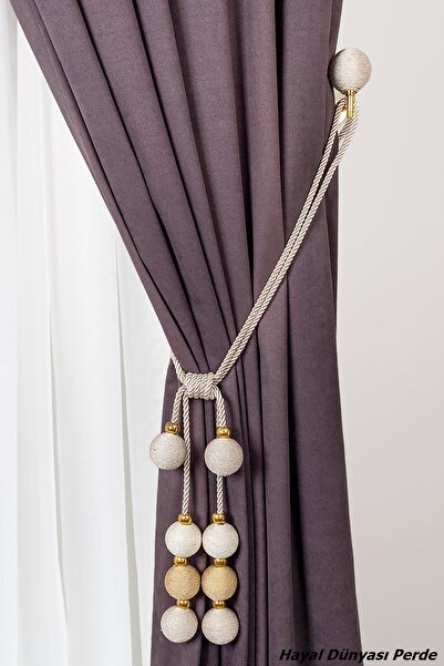 Hayal Dünyası Özel Yapım 8 Toplu Perde Toplayıcı İp Sargı Renso Braçol Takım