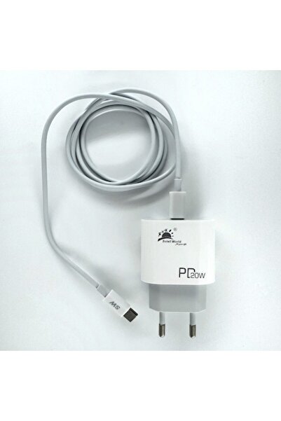 OEM 20W PD Wall Charger with 1m Type-C Cable, Fast Charging, White