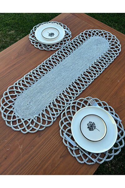 Home Inn Home Textile 2-Person Tableware Set Wicker Look American Service - Runner