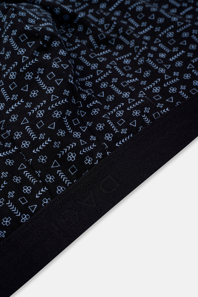 Dagi Μαύρα βαμβακερά μπόξερ με σχέδια σε συσκευασία των 2