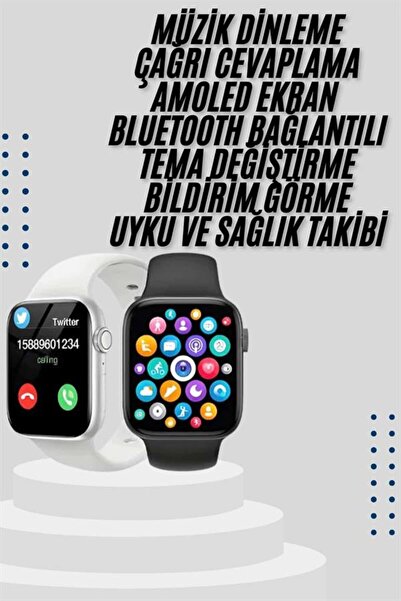 UCUZTEKNO Akıllı Saat Yeni Nesil Android ve İOS Uyumlu Titreşim Modlu Alarm K...