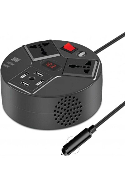 LC 300W Power Inverter, Multi-Port Car Charger, 12V to 220V Converter