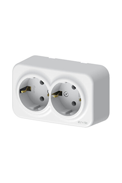 arvia Aria Beyaz Sıva Üstü İkili Topraklı Priz 25 01 1000 907