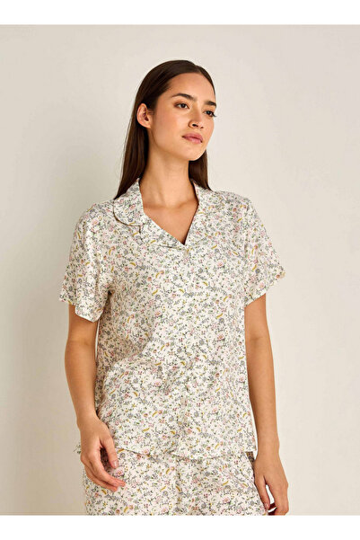 FAV Pyjama Set Button-Down Shirt & Trousers Viscose