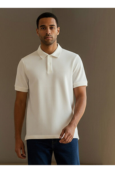 FAV تي شيرت بولو رجالي بأكمام قصيرة ومحكم