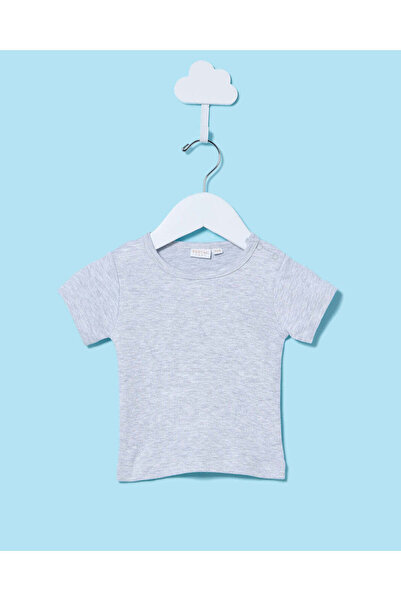 REDTAG Baby Grey And White Printed Dungaree Set (2 Piece)