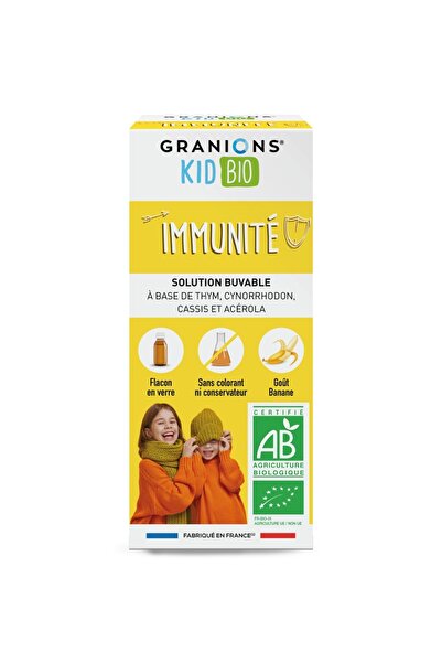 Granions BIO syrup for increasing immunity in children, Immunite, Granions, banana flavor, 125 ml