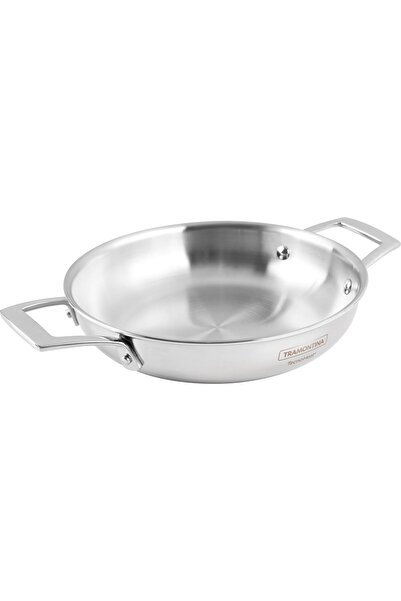 TRAMONTINA Grano Double-Handled Stainless-Steel Frying Pan with Triple-Layer Body, 30 cm
