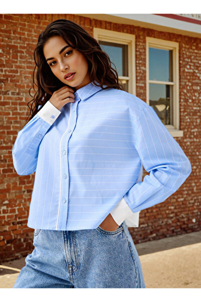 FAV Striped Cropped Shirt