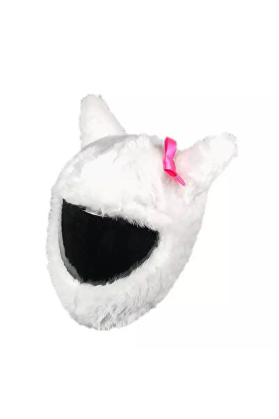 Gonga Husa amuzanta casca moto Funny Rider, marime universala, Gonga® Alb