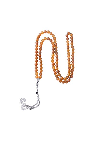 Zeynep Büyükbay Чист агат, естествен камък, броеница с 99 мъниста