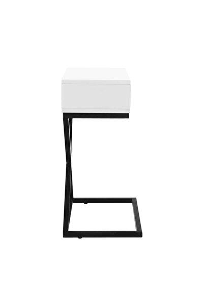 DacEnergy Side table/bedside table, white/black, VIRED