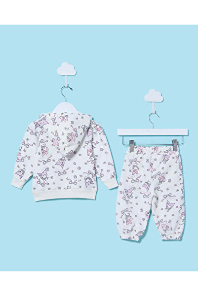 REDTAG Infant Girls Ivory My Melody All Over Print Jog Suit (2 Piece)