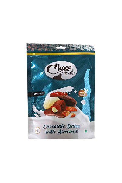 choco تمر طازج بالشوكولاتة مع اللوز وجوز الهند - 300 غرام