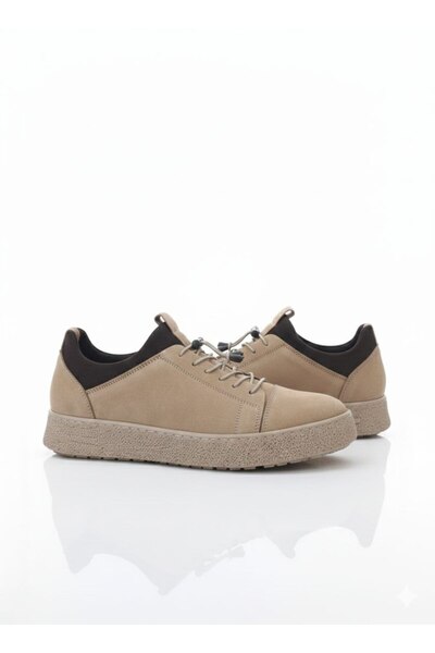 RONX Men's Genuine Leather Beige Analin Sneakers & Sports Shoes