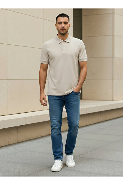 FAV Men Short Sleeves Textured Polo T-shirt