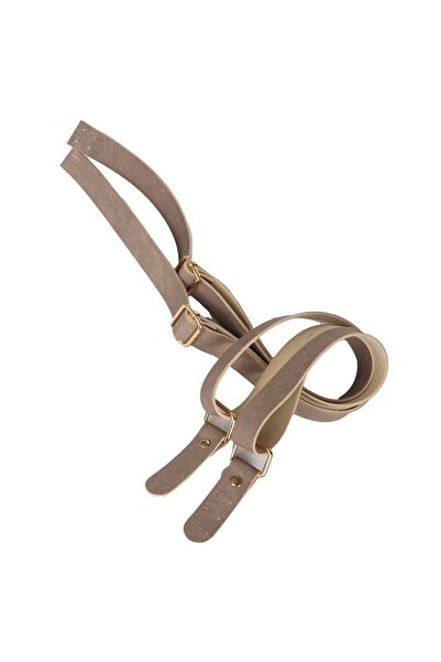 Ritzz Adjustable Backpack Strap with Gold Buckle (Pair) - Beige