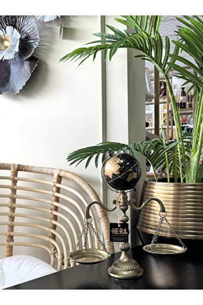 HERA DEKOR İTHAL DEKORATİF DÜNYA KÜRELİ ADALET TERAZİSİ