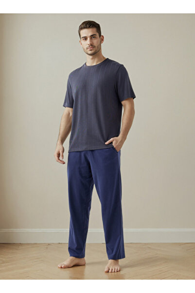 FAV طقم نوم رجالي قطني منقوش