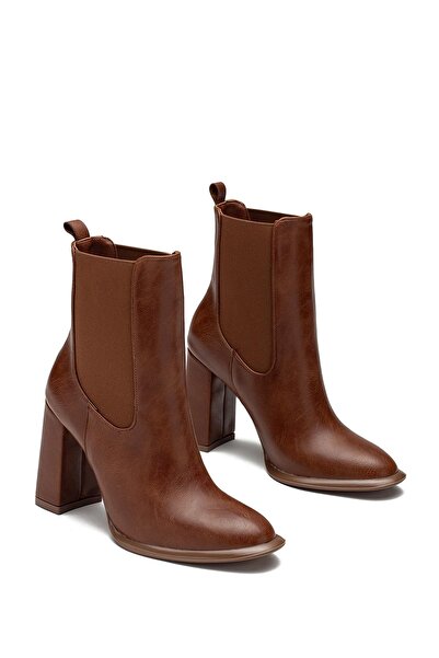 Dedos Women's Non-Slip Sole Elastic Side Band High Heel Casual Boots 1510