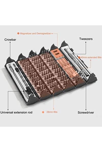 Tradeo 128-in-1 Multi-Function Precision Screwdriver Set with Magnetic Handle & Storage Box